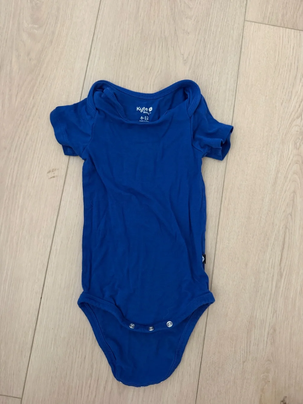 Kyte BABY Royal Blue Short Sleeve Snap Onesie